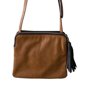 Nordstrom Tassel Crossbody Handbag, Tan